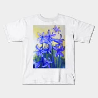 Bluebells watercolour painting Kids T-Shirt